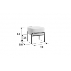 Flex Пуф FLX-4 Art-vision 124/Металл Черный