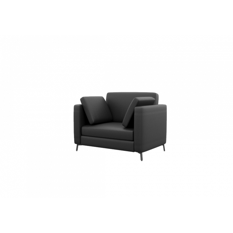 Brasco Диван одноместный BRS-1 Nappa 999/Металл Черный 1150*800*840