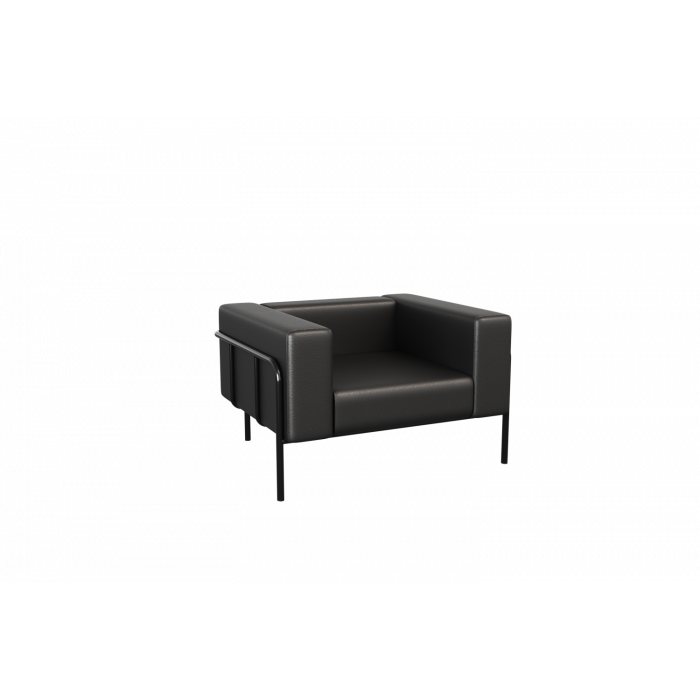 Flex Диван одноместный FLX-1 Santorini 0401/Металл Черный 1100 *915*690