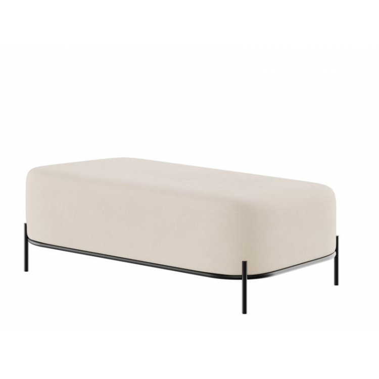 Jive Диван двухместный без спинки JVE-4 Velvet lux 58/Металл Черный 1250*720*480