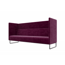 Bronks Диван трехместный BROS-3 Velvet lux 65/Металл Черный 2100*760*1180