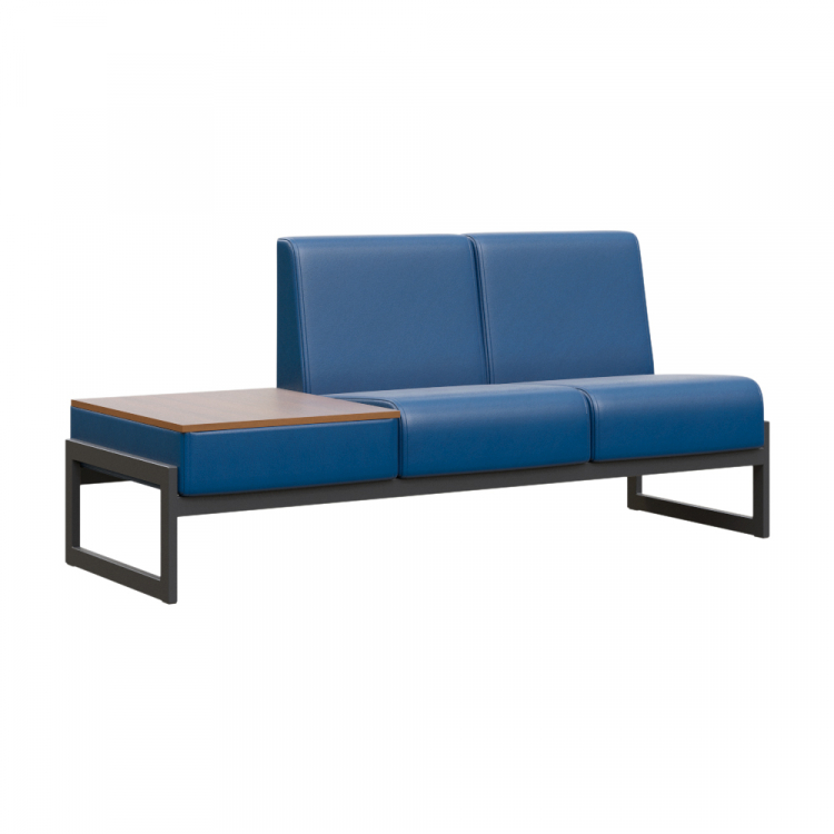 Module Диван двухмест. столик унив. MD.D2-ST2 Oregon 03/Орех Гварнери/Металл Черный 1855*700*800