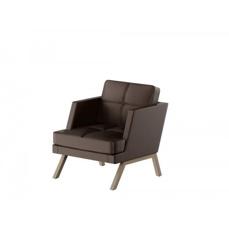 Aldo Кресло с декором из пуговиц ALDB-01L Линкольн 221/Металл Капучино 790*875*890