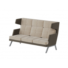 Aldo Диван трёхместный высокий с декором из пуговиц ALDB-03 Сан 03/Сан 06/Металл Серый 2010*960*1180