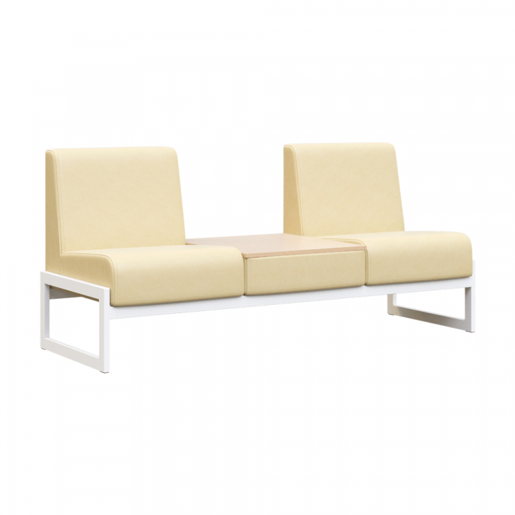 Module Диван двухмест. столик унив. MD.D2-ST2 Oregon 11/Акация Лорка/Металл Белый 1855*700*800