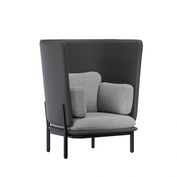 Stato Диван одноместный с высокой спинкой STA-01 Сан 08/Сан 13/Металл Черный 1070*900*1200