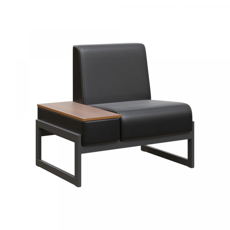 Module Диван одномест. столик унив. MD.D1-ST1 Oregon 16/Орех Гварнери/Металл Черный 980*700*800