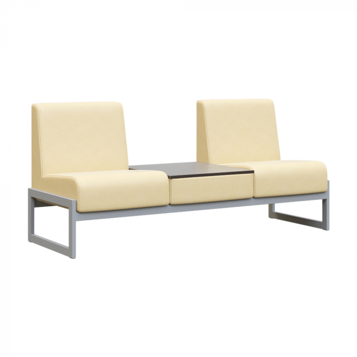 Module Диван двухмест. столик унив. MD.D2-ST2 Oregon 11/Венге Цаво/Металл Серый 1855*700*800