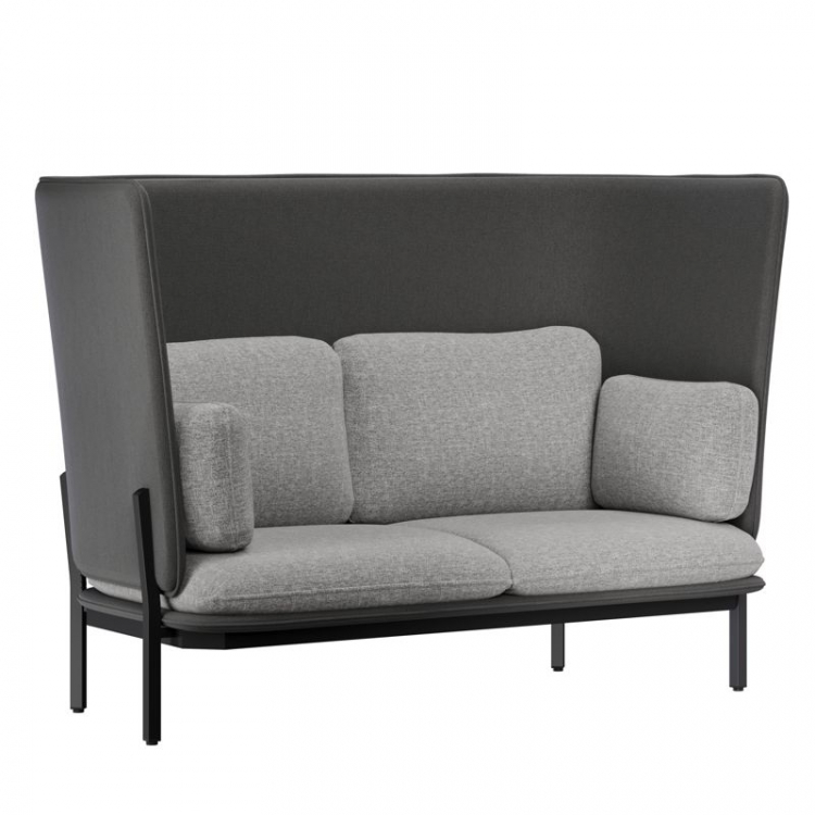 Stato Диван двухместный с высокой спинкой STA-02 Сан 08/Сан 13/Металл Черный 1820*900*1200