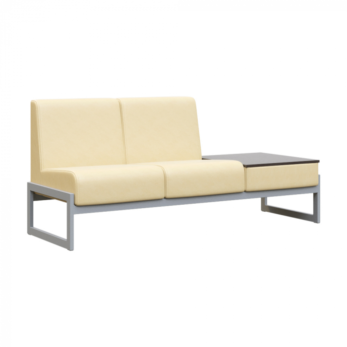 Module Диван двухмест. столик унив. MD.D2-ST2 Oregon 11/Венге Цаво/Металл Серый 1855*700*800