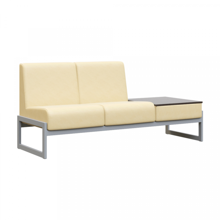 Module Диван двухмест. столик унив. MD.D2-ST2 Oregon 11/Венге Цаво/Металл Серый 1855*700*800