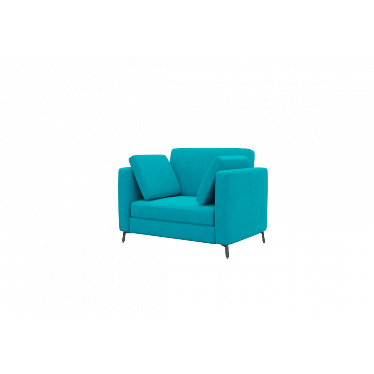 Brasco Диван одноместный BRS-1 Teddy 133/Металл Черный 1150*800*840