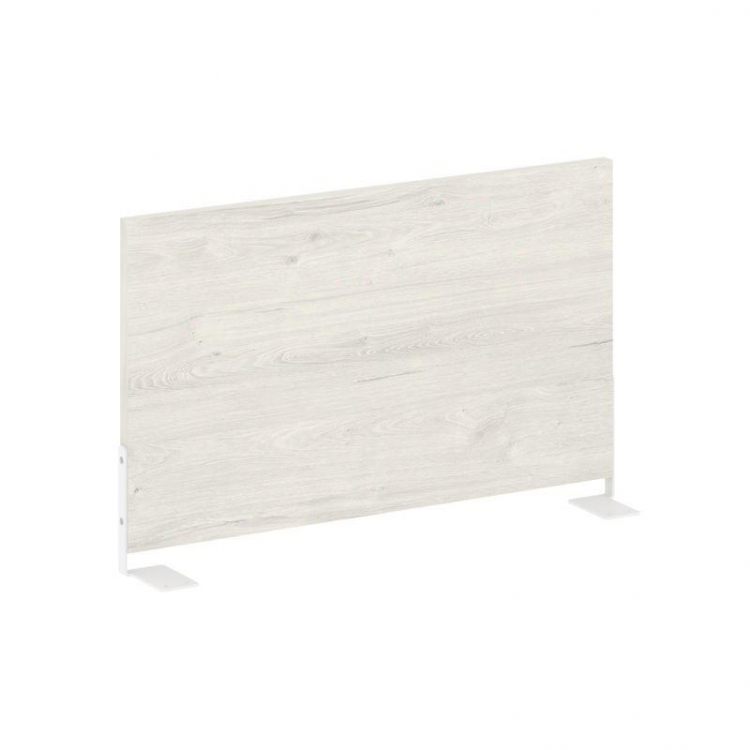 Metal System Экран для стола боковой Б.ЭКР-60 Дуб Наварра/Металл Белый 600*348*18