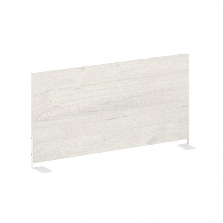 Metal System Экран для стола боковой Б.ЭКР-72 Дуб Наварра/Металл Белый 720*348*18