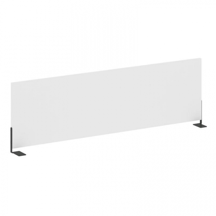 Metal System Экран для стола боковой Б.ЭКР-120 Белый/Металл Антрацит 1200*348*18