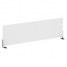 Metal System Экран для стола боковой Б.ЭКР-123 Белый/Металл Антрацит 1235*348*18