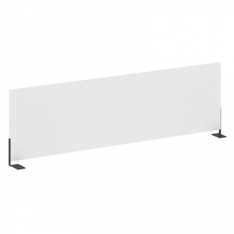 Metal System Экран для стола боковой Б.ЭКР-123 Белый/Металл Антрацит 1235*348*18