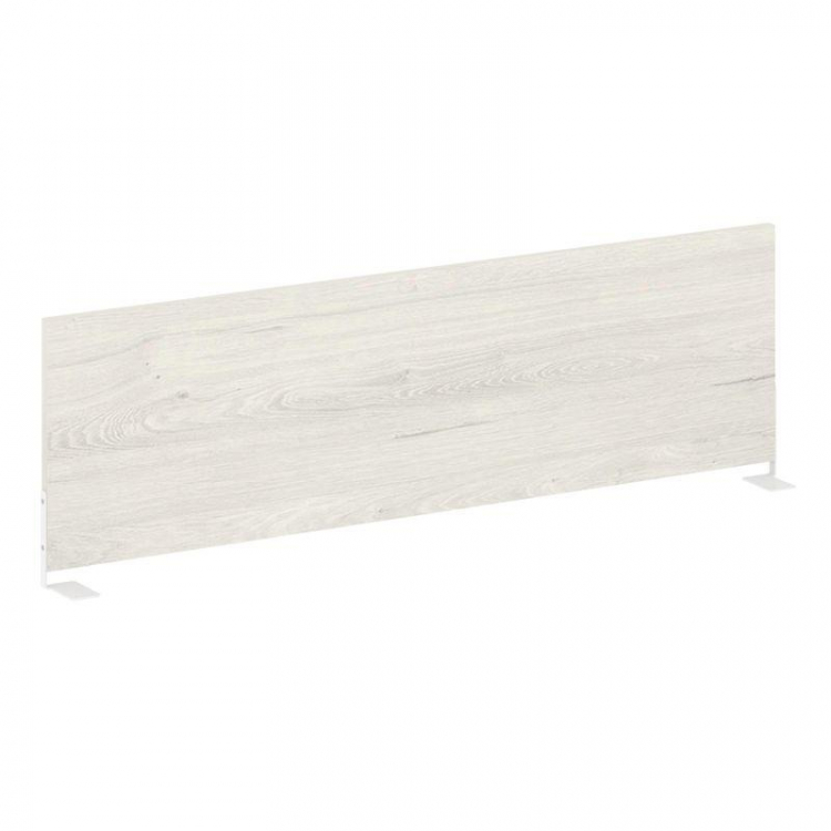 Metal System Экран для стола боковой Б.ЭКР-120 Дуб Наварра/Металл Белый 1200*348*18