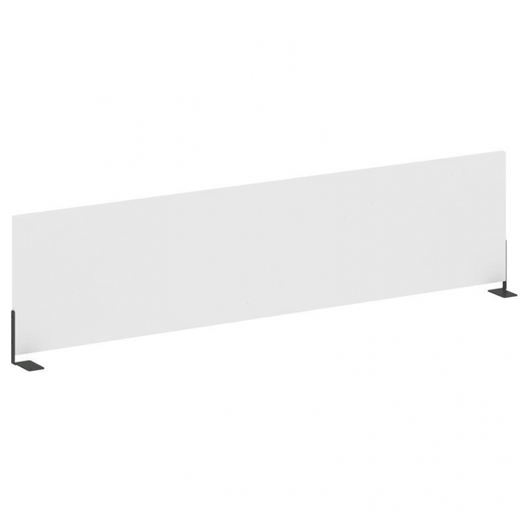 Metal System Экран для стола боковой Б.ЭКР-147 Белый/Металл Антрацит 1475*348*18