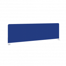 Metal System Экран тканевый боковой Б.ТЭКР-123 Синий/Металл Белый 1235*390*28