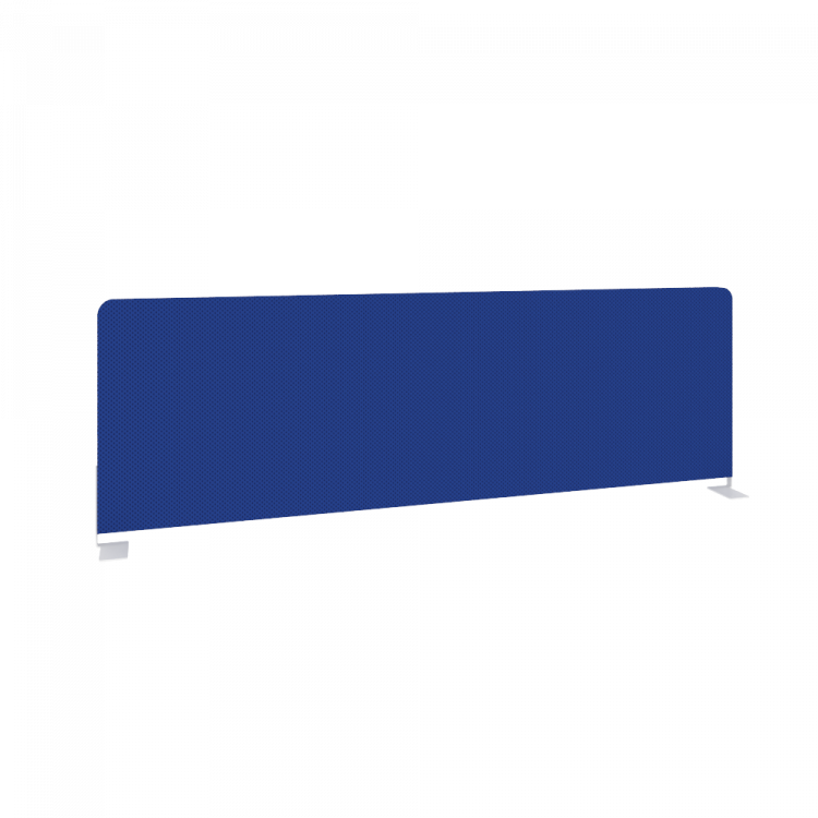 Metal System Экран тканевый боковой Б.ТЭКР-123 Синий/Металл Белый 1235*390*28