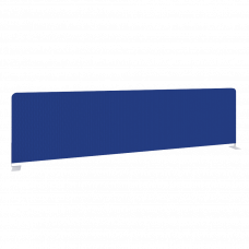 Metal System Экран тканевый боковой Б.ТЭКР-147 Синий/Металл Белый 1475*390*28
