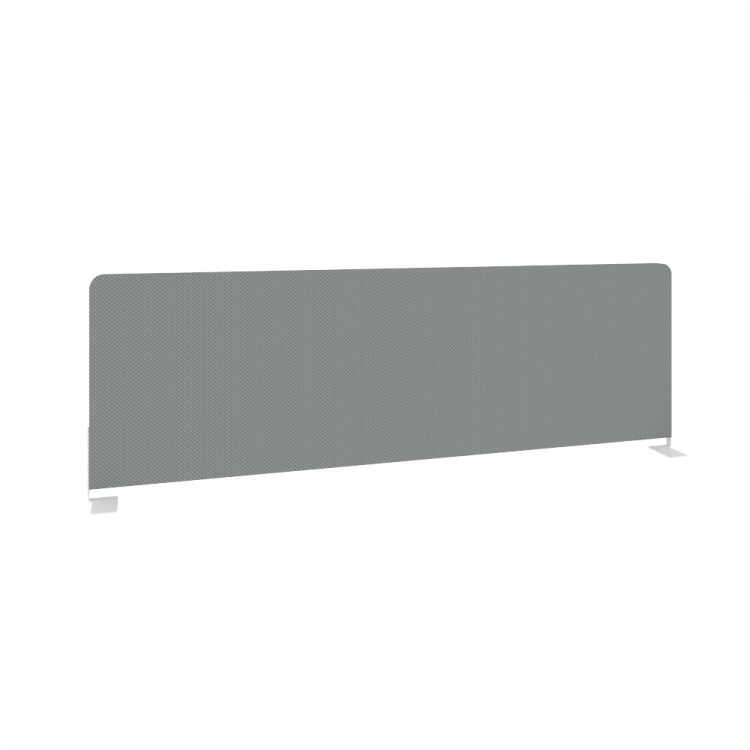Metal System Экран тканевый боковой Б.ТЭКР-123 Серый/Металл Белый 1235*390*28