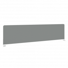 Metal System Экран тканевый боковой Б.ТЭКР-147 Серый/Металл Белый 1475*390*28