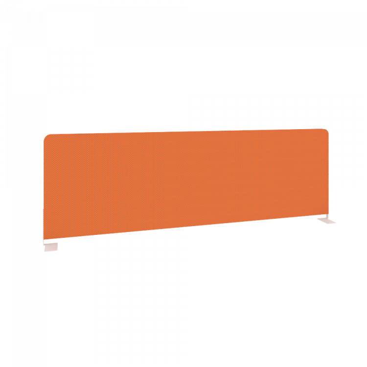 Metal System Экран тканевый боковой Б.ТЭКР-123 Оранжевый/Металл Белый 1235*390*28