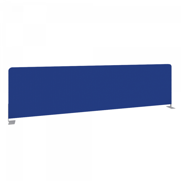 Metal System Экран тканевый боковой Б.ТЭКР-147 Синий/Металл Серый 1475*390*28