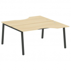 Metal System Рабочая станция криволинейная на А-образном м/к БА.РАС-СА-2.1 Акация Лорка/Металл Антра