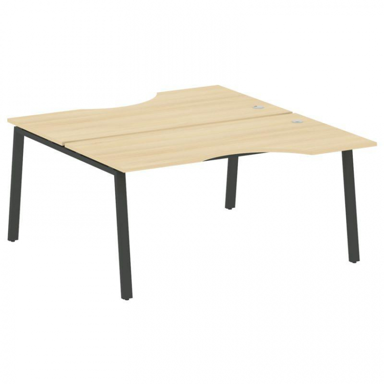 Metal System Рабочая станция криволинейная на А-образном м/к БА.РАС-СА-2.1 Акация Лорка/Металл Антра