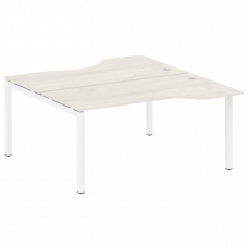 Metal System Quattro Рабочая станция криволинейная на П-образном м/к 50БП.РАС-СА-2.1 Дуб Наварра/Мет