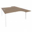 Onix Рабочая станция на П-образном м/к O.MP-D.SA-4 Дуб Аризона/Металл Белый 1580*2395*750 (1635/460)