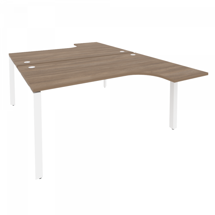 Onix Рабочая станция на П-образном м/к O.MP-D.SA-4 Дуб Аризона/Металл Белый 1580*2395*750 (1635/460)