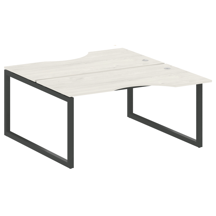 Metal System Quattro Рабочая станция криволинейная на О-образном м/к 50БО.РАС-СА-2.1 Дуб Наварра/Мет