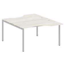 Metal System Quattro Рабочая станция криволинейная на П-образном м/к 40БП.РАС-СА-2.2 Дуб Наварра/Мет
