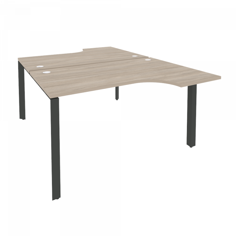 Onix Рабочая станция на П-образном м/к O.MP-D.SA-2 Дуб Аттик/Металл Антрацит 1380*1995*750 (1475/460