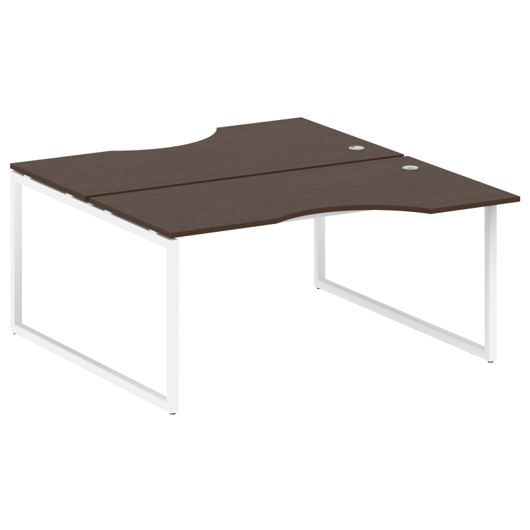 Metal System Quattro Рабочая станция криволинейная на О-образном м/к 40БО.РАС-СА-2.1 Венге Цаво/Мета