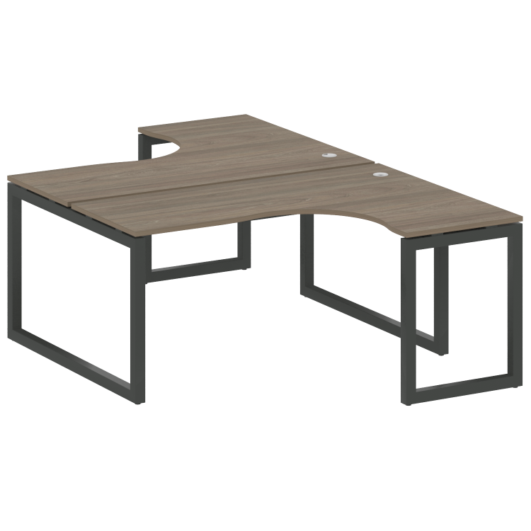 Metal System Quattro Рабочая станция криволинейная на О-образном м/к 50БО.РАС-СА-2.4 Вяз Благородный