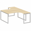 Metal System Quattro Рабочая станция криволинейная на О-образном м/к 40БО.РАС-СА-2.4 Акация Лорка/Ме