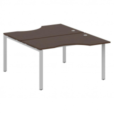 Metal System Рабочая станция криволинейная на П-образном м/к БП.РАС-СА-2.2 Венге Цаво/Металл Серый 1