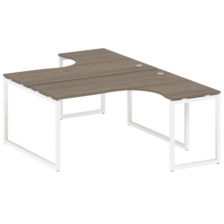 Metal System Quattro Рабочая станция криволинейная на О-образном м/к 40БО.РАС-СА-2.4 Вяз Благородный