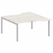 Metal System Quattro Рабочая станция криволинейная на П-образном м/к 50БП.РАС-СА-2.1 Дуб Наварра/Мет