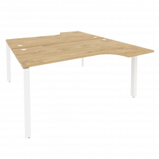 Onix Рабочая станция на П-образном м/к O.MP-D.SA-1 Тиквуд Светлый/Металл Белый 1580*1995*750 (1475/4