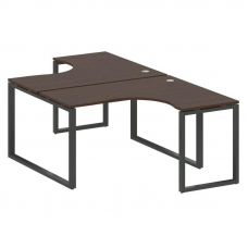 Metal System Рабочая станция криволинейная на О-образном м/к БО.РАС-СА-2.3 Венге Цаво/Металл Антраци
