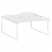 Metal System Рабочая станция криволинейная на О-образном м/к БО.РАС-СА-2.1 Белый/Металл Белый 1600*1