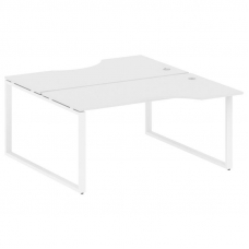 Metal System Рабочая станция криволинейная на О-образном м/к БО.РАС-СА-2.1 Белый/Металл Белый 1600*1