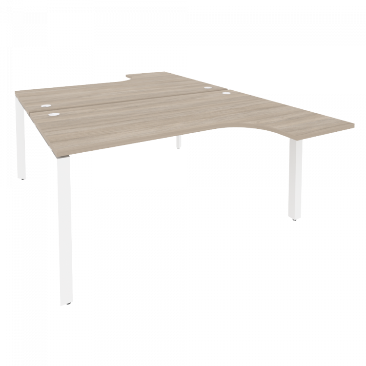 Onix Рабочая станция на П-образном м/к O.MP-D.SA-4 Дуб Аттик/Металл Белый 1580*2395*750 (1635/460)