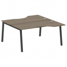 Metal System Рабочая станция криволинейная на А-образном м/к БА.РАС-СА-2.1 Вяз Благородный/Металл Ан